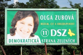 Billboardy Olgy Zubové opanovaly Prahu a okolí.