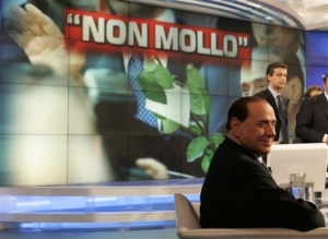 Berlusconi hřímal ve čtvrtek skoro hodinu v televizi.
