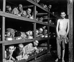 Vězni koncentračního tábora Buchenwald.