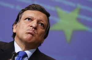 Jos&eacute; Manuel Barroso na tiskov&eacute; konferenci.