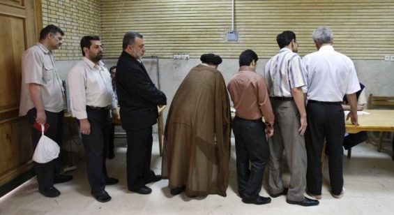 Volební místnost v hlavním městě Teheránu.