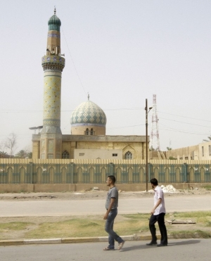 Mešita v Bagdádu, kde došlo k atentátu.