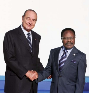 Bongo avec l'ancien président français Chirac.