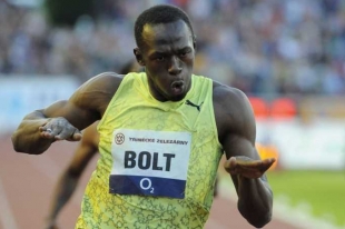 Usain Bolt, hvězda atletického mítinku Zlatá tretra v Ostravě.