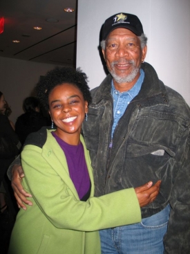 Morgan Freeman s vnučkou E´Denaou Hinesovou.