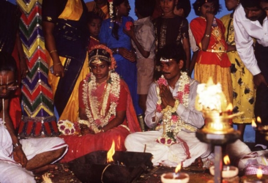 Tradiční hinduistická svatba.