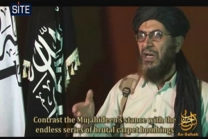 Mustafá abú Jazíd řeční v televizi.