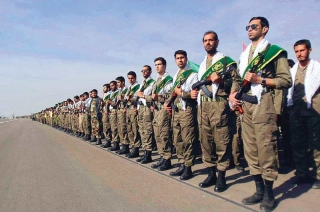 Výcvik islámských milic Basídží.