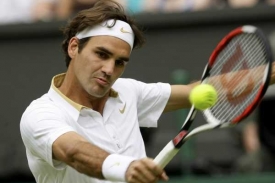 Favorizovaný Roger Federer na turnaji ve Wimbledonu.