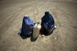 Afghánské ženy v burkách.