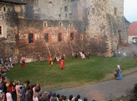 Dobývání na hradu Švihov.