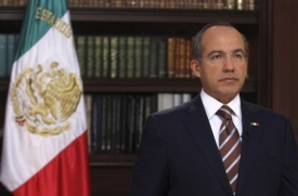 Poražený prezident Felipe Calderón.