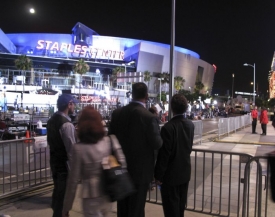 Staples Center v Los Angeles. Zde se veřejnost loučí s hvězdou.
