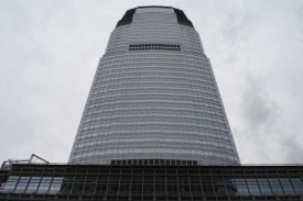 Goldman Sachs míří vzhůru. Budova banky v Jersey City.