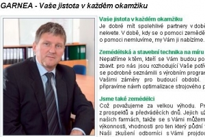 Prezentace Václava Baštýře na stránkách firmy Garnea.