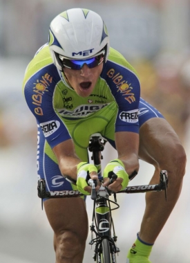 Roman Kreuziger na trati letošní Tour de France.