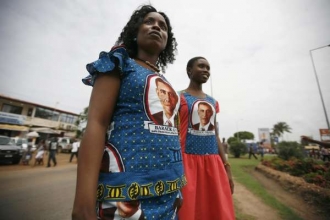 Obamovy fanynky v Ghaně.