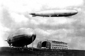 Zeppeliny nad Lakehurstem v USA.