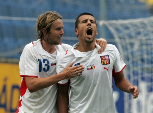 Milan Baroš dal po dlouhé době reprezentační gól. Z penalty.