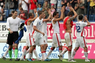 Fotbalisté Česka porazili v Teplicích Belgii 3:1.
