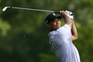 Světová golfová jednička Američan Tiger Woods.