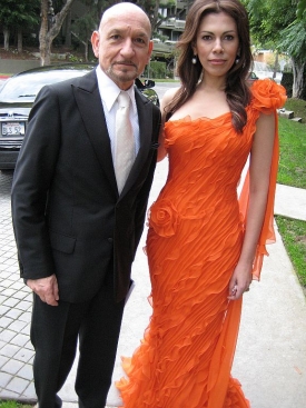 Britský herec Ben Kingsley s manželkou Danielou Lavenderovou.