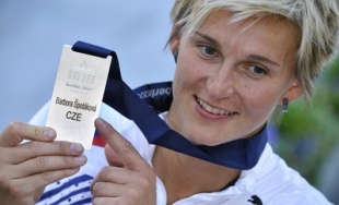 Barbora Špotáková, jediná česká medailistka.