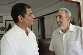 Fidel Castro s ekvádorským Rafaelem Correou.