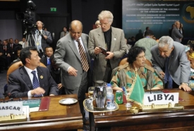 V čele Africké unie je letos libyjský prezident Kaddáfí.