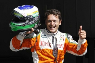 Giancarlo Fisichella, vítěz kvalifikace na Velkou cenu Belgie.