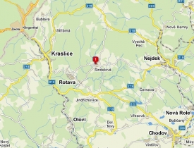 Obec Šindelová leží na západ od Karlových Varů.