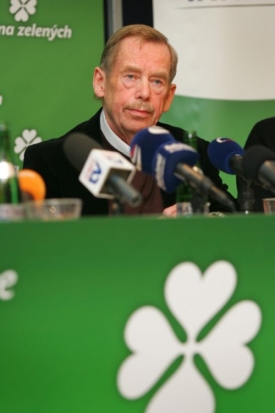 Václav Havel podporuje Stranu zelených už několik let.
