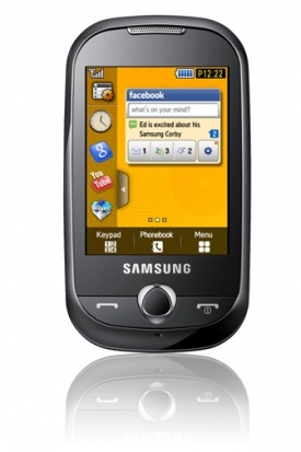 Samsung Corby (S3650), levný telefon pro mladé.