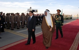 Čínský prezident a saúdský král.