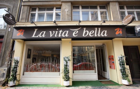 Luxusní restaurace La Vita é Bella v centru Prahy.