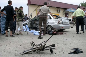Teroristický útok v čečenské meteropoli Groznyj (2009).