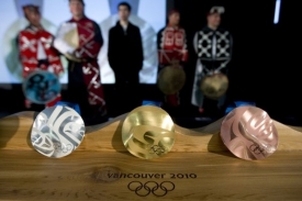 Medaile pro zimní olympiádu ve Vancouveru.