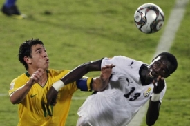 Zápas Brazílie s Ghanou nabídl spíše boj, než pohledný fotbal.