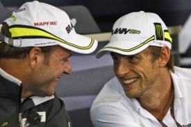 Protivníci i parťáci. Button a Barrichello, velcí konkurenti. 