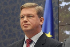 Ministr Füle, po zasedání vlády 15. října 2009.