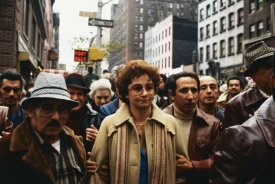 Juanita Castrová na proticastrovské demonstraci v New Yorku.