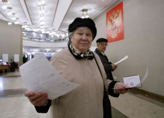 Regionální volby v Moskvě.