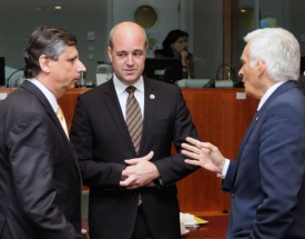 Fischer, Reinfeldt a Buzek.