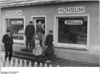 Konzum v 60. letech v NDR.