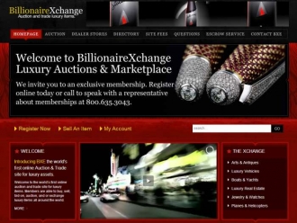 Nová webová stránka pro milionáře.