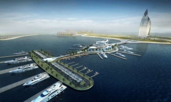 Stavba nejluxusnějšího přístavu pro jachty v Dubaji.