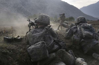 Vojáci USA v boji s Taliby na jihu země.