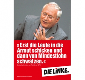 Volební plakát Die Linke.