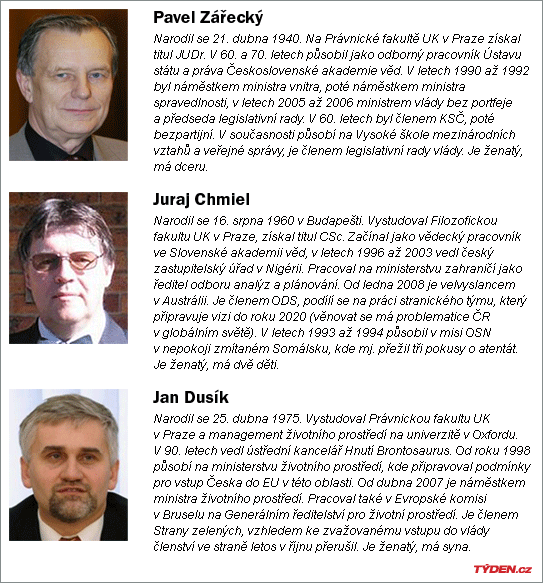 Profily nových ministrů.