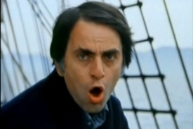Carl Sagan v populární televizní sérii Cosmos.